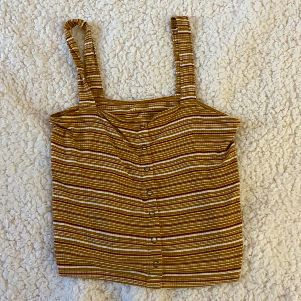 Striped American Eagle Ribbed Rank Top
